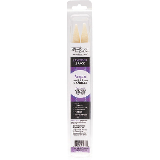 Harmony's Ear Candles Vegan Ear Candles Lavender Scented 2 Pack Payless 4 Organics