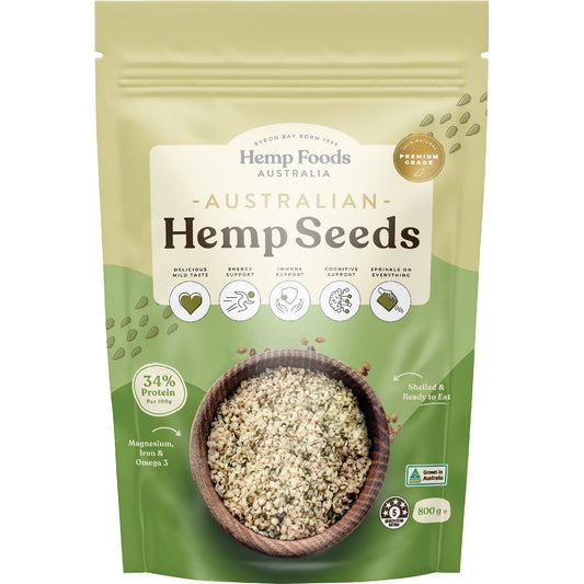 Hemp Foods Australia Australian Hemp Seeds Hulled 800g Payless 4 Organics