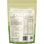 800g bag of Hemp Foods Australia Australian Hulled Hemp Seeds showing the back of the packaging with nutritional information.