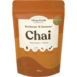 252g pouch of Hemp Foods Australia Chai Recharge and Immunity blend with Hemp Gold protein and seven spices.