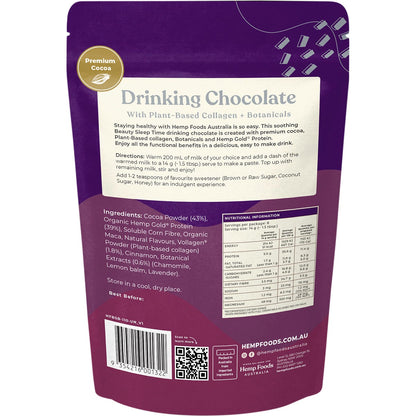 Hemp Foods Australia Drinking Chocolate Beauty Sleep Time 112g Payless 4 Organics