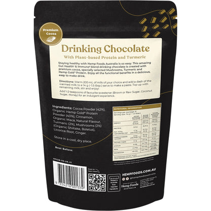 Hemp Foods Australia Drinking Chocolate Gut Health & Immune 112g Payless 4 Organics