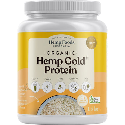 Hemp Foods Australia Organic Hemp Gold Protein 1.5kg Payless 4 Organics