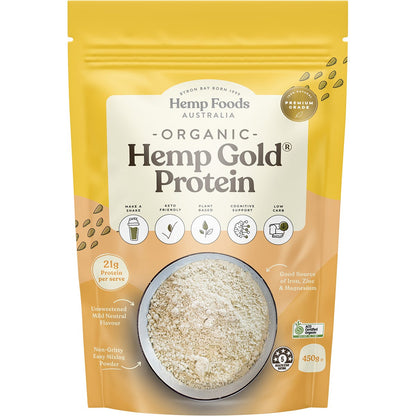 Hemp Foods Australia Organic Hemp Gold Protein Contains Omega 3, 6 & 9 450g Payless 4 Organics