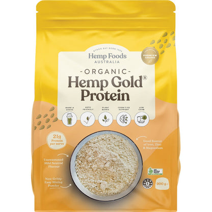 Hemp Foods Australia Organic Hemp Gold Protein Contains Omega 3, 6 & 9 900g Payless 4 Organics