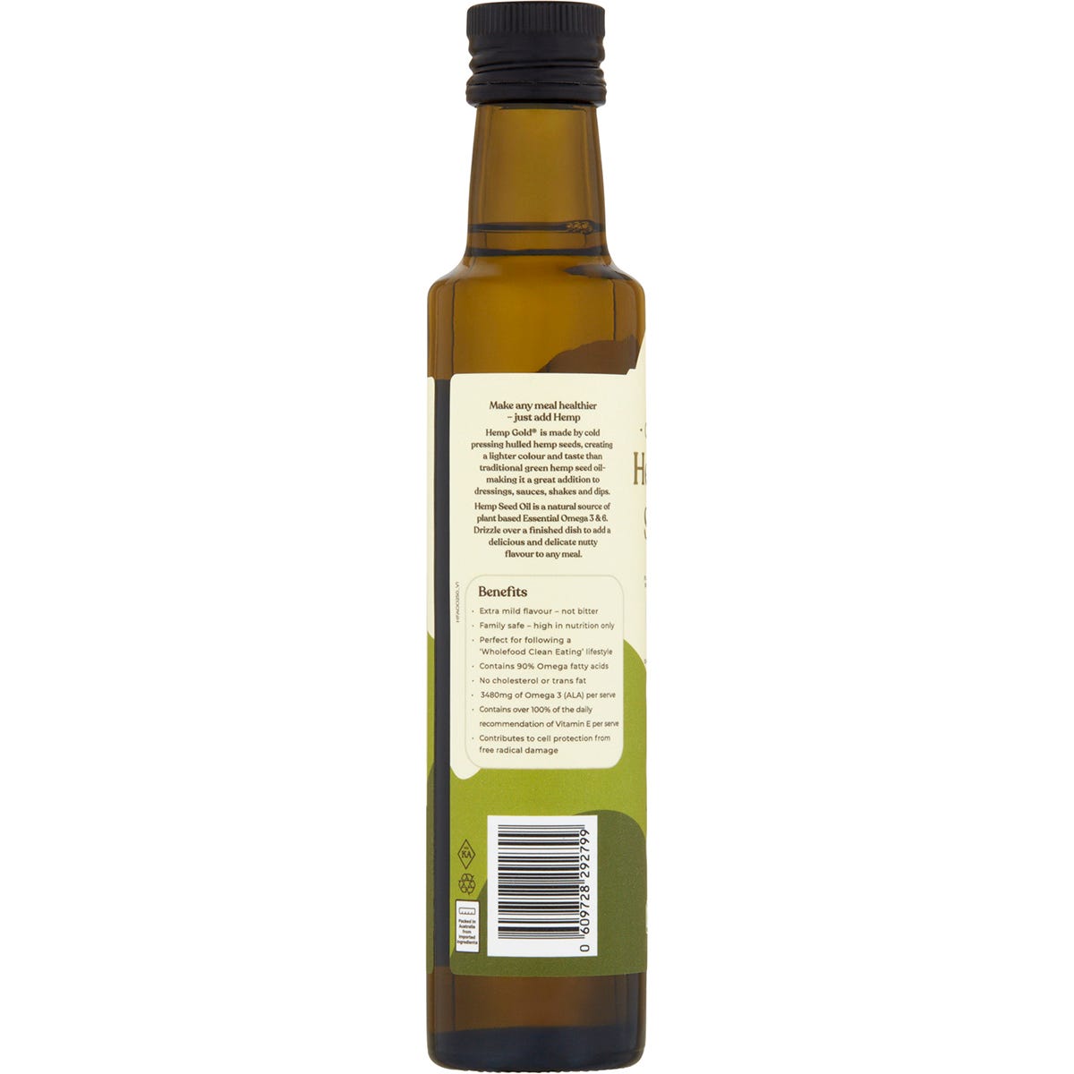 Hemp Foods Australia Organic Hemp Gold Seed Oil Contains Omega 3, 6 & 9 250ml (Pack of 6) Payless 4 Organics