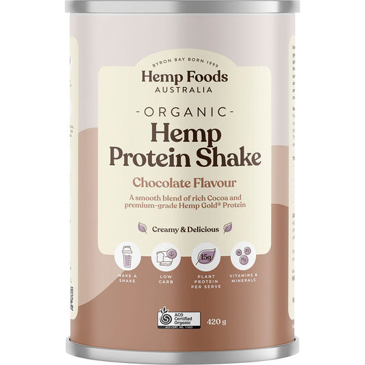 Hemp Foods Australia Organic Hemp Protein Shake Chocolate 420g Payless 4 Organics