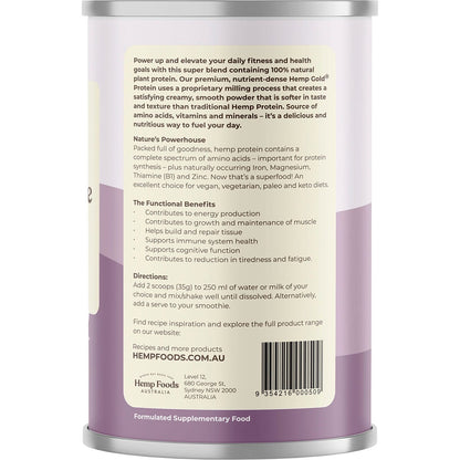 Hemp Foods Australia Organic Hemp Protein Shake Mixed Berry 420g Payless 4 Organics