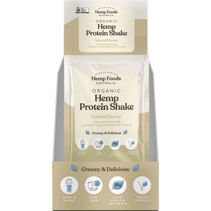 Hemp Foods Australia Organic Hemp Protein Shake Natural 35g (Pack of 7) Payless 4 Organics