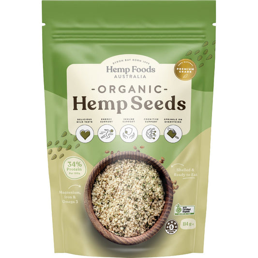 Hemp Foods Australia Organic Hemp Seeds Hulled 114g Payless 4 Organics