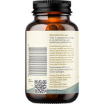 Hemp Foods Australia Pain Relief 60 capsules in a dark amber glass bottle with a white and gold label.