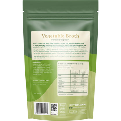 Hemp Foods Australia Vegetable Broth Immunity Support 112g Payless 4 Organics