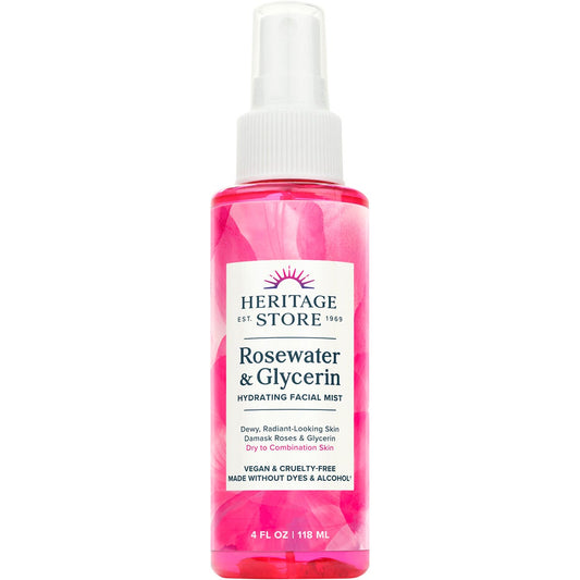 Heritage Store Rosewater & Glycerin Hydrating Facial Mist 118ml Payless 4 Organics