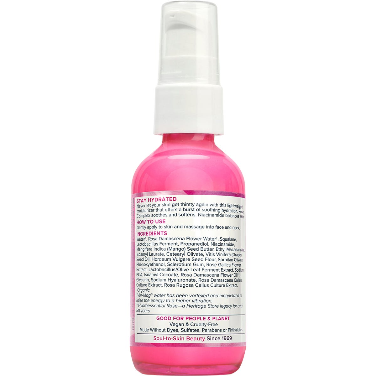 Heritage Store Rosewater Moisturizer Dry to Combination Skin 58ml Payless 4 Organics
