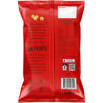 The back of an Infuzions Tomato Sauce Air Fries 90g bag showing nutritional facts, ingredients, and a 4-star health rating.