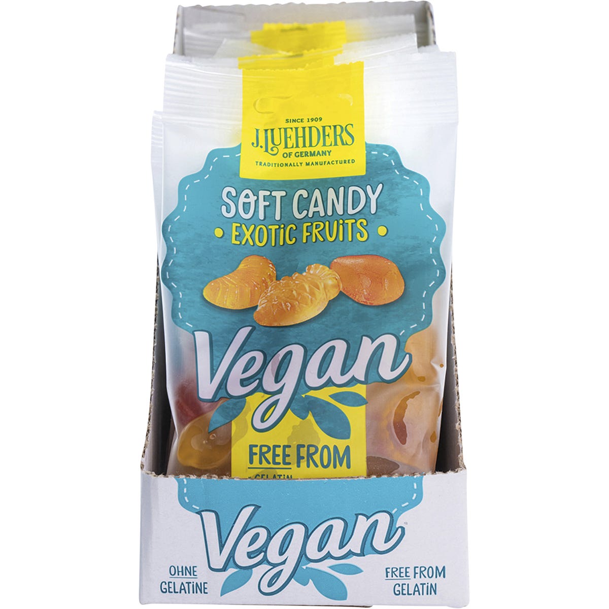 J.Luehders Soft Vegan Candy Exotic Fruits 80g (Pack of 10) Payless 4 Organics