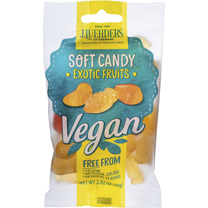 J.Luehders Soft Vegan Candy Exotic Fruits 80g (Pack of 10) Payless 4 Organics
