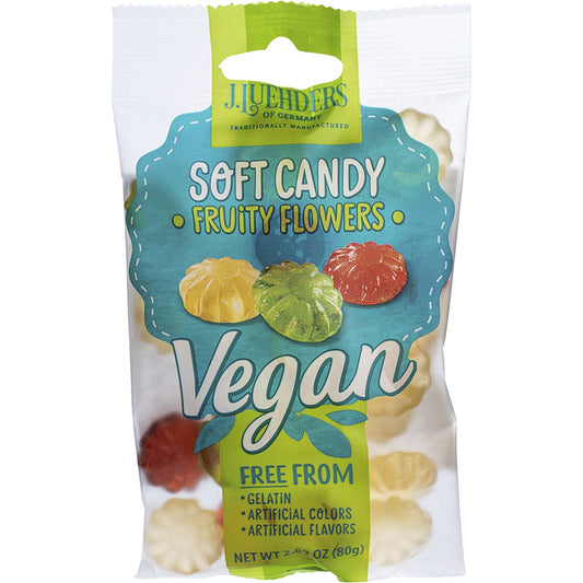 J.Luehders Soft Vegan Candy Fruity Flowers 80g (Pack of 10) Payless 4 Organics