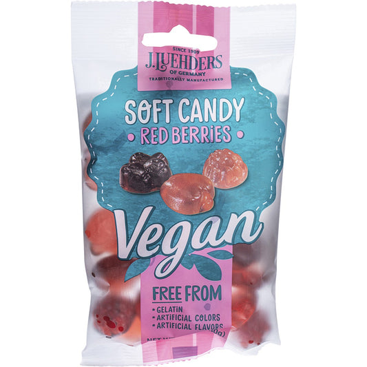 J.Luehders Soft Vegan Candy Red Berries 80g (Pack of 10) Payless 4 Organics