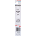 Back of packaging for Jack N' Jill Chrome Medium Toothbrush with product details and a white background.