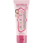 50g tube of Jack N' Jill kids toothpaste in organic Watermelon flavor with a white and pink design.