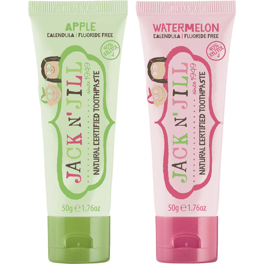 Jack N' Jill Toothpaste Children Two Flavour Pk Apple & Watermelon 6x50g