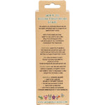 Back of Jack N' Jill Silicone Fingerbrush packaging showing product features, directions, and safety warnings.