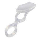 Jack N' Jill Stage 3 silicone tooth and gum brush on a white background with soft bristles for kids aged 2 to 5.