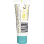 Jack N' Jill 50g blueberry fluoride-free toothpaste tube for children with a purple cap on a white background.