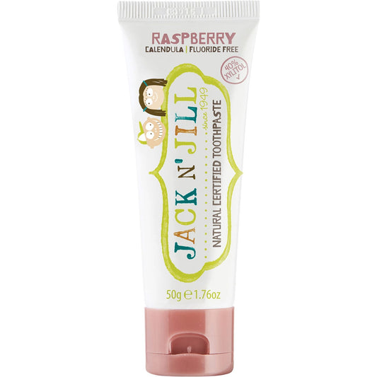 Jack N' Jill Toothpaste Children Raspberry Fluoride Free 50g (Pack of 6) Payless 4 Organics