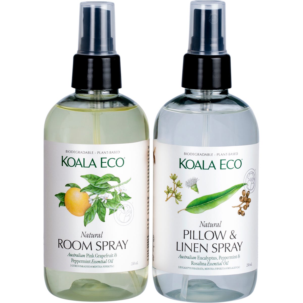Koala Eco Aromatherapy Duo 2-pack gift box featuring natural room and linen sprays with Australian botanicals.