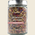 Kintra Blends Morning Bloom 45g loose leaf tea in a clear jar with a white and floral label.