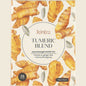 Box of 25 Kintra Blends Turmeric Blend tea bags with ginger, lemongrass, mint, and black pepper.