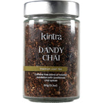 150g jar of Kintra Foods Dandy Chai Detox Blend Granular, a caffeine-free herbal beverage with roasted dandelion root.