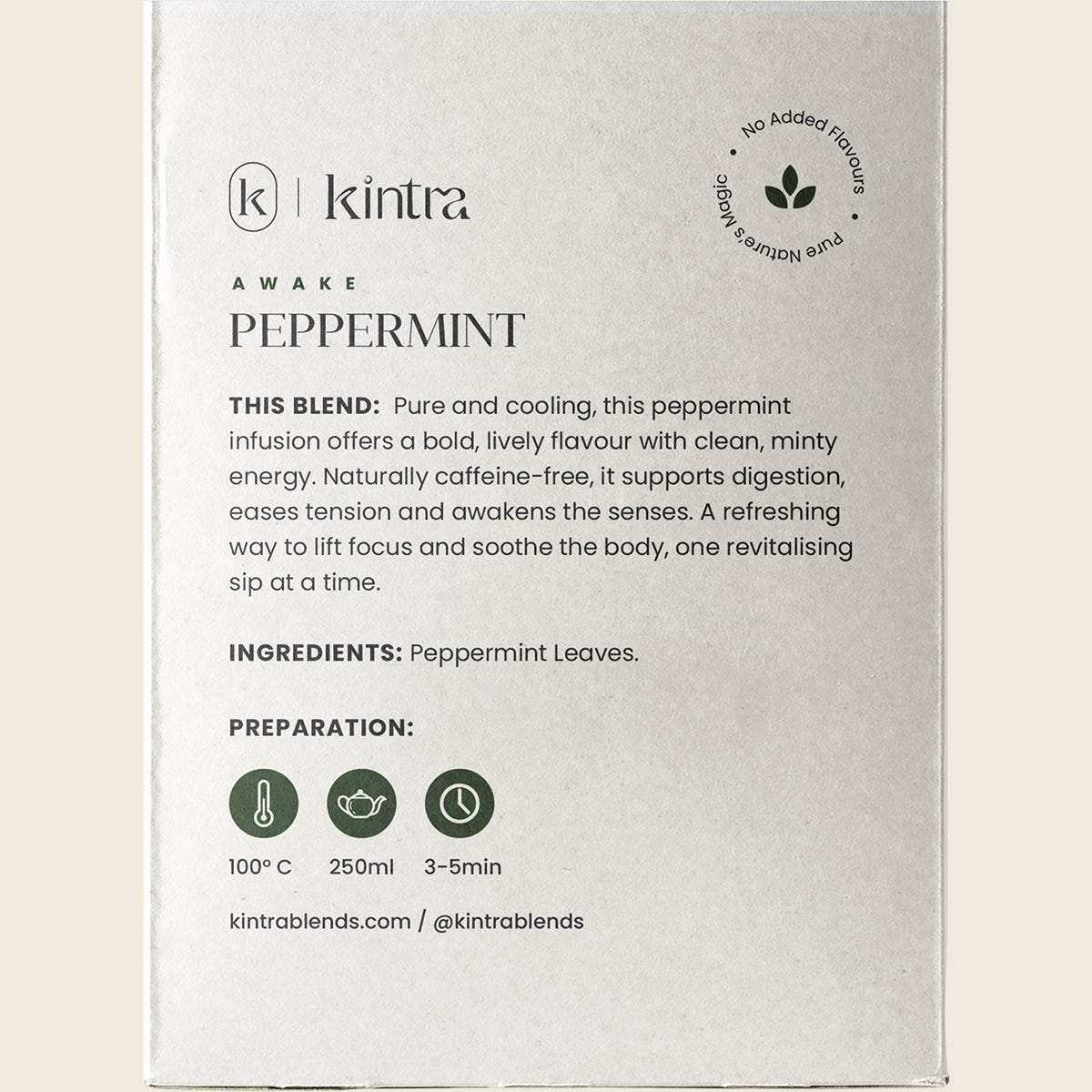 Kintra Blends Herbal Tea Bags Peppermint 25 Pack