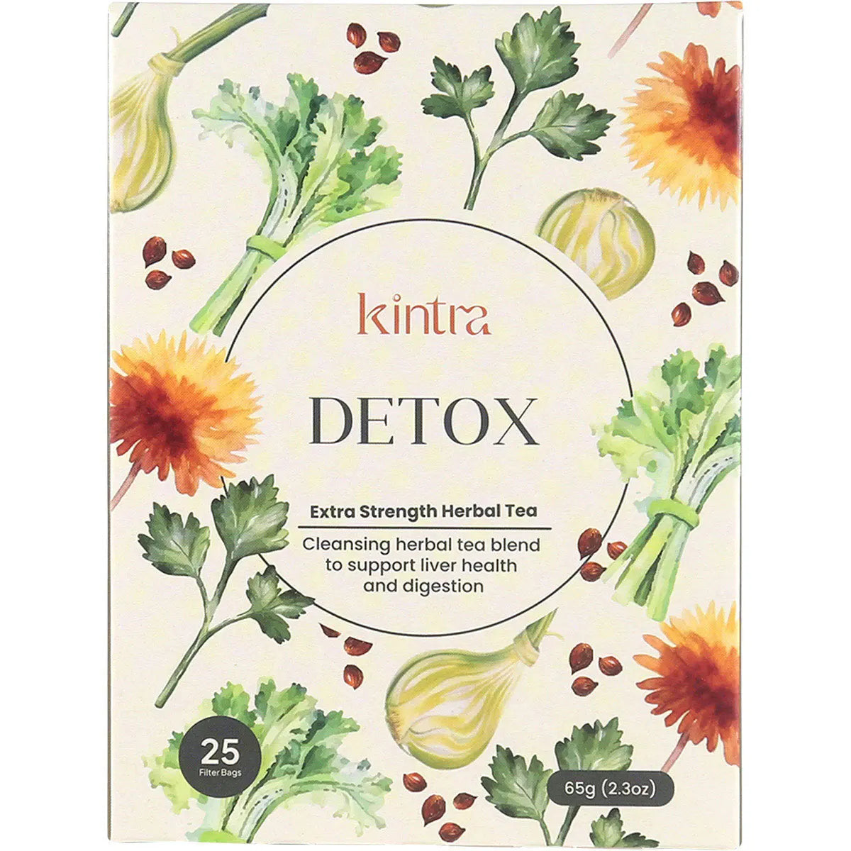 Kintra Foods Herbal Tea Bags Detox & Cleanse 25 Pack