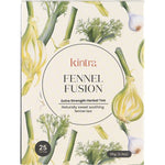 Kintra Foods Fennel Fusion 25 pack herbal tea bags box with organic sweet fennel seed and fennel oil.