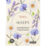 Kintra Foods Sleepy Herbal Tea 25 pack box with chamomile and lavender illustrations on a white background.