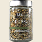 Kintra Blends Detox and Cleanse 60g loose leaf tea in a clear jar with a white and green label.