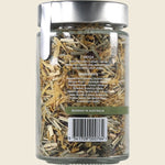 Back of Kintra Blends Detox & Cleanse loose leaf tea jar showing ingredients, benefits, and preparation instructions.