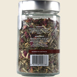 Back label of Kintra Blends Immunity 60g loose leaf tea showing ingredients and brewing instructions.