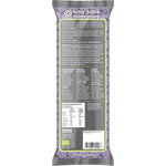 King Soba Organic Black Rice Noodles 250g pack showing nutrition facts and ingredients on a purple and white label.