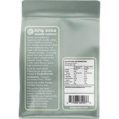 King Soba Organic Buckwheat Ramen Noodles 280g Payless 4 Organics