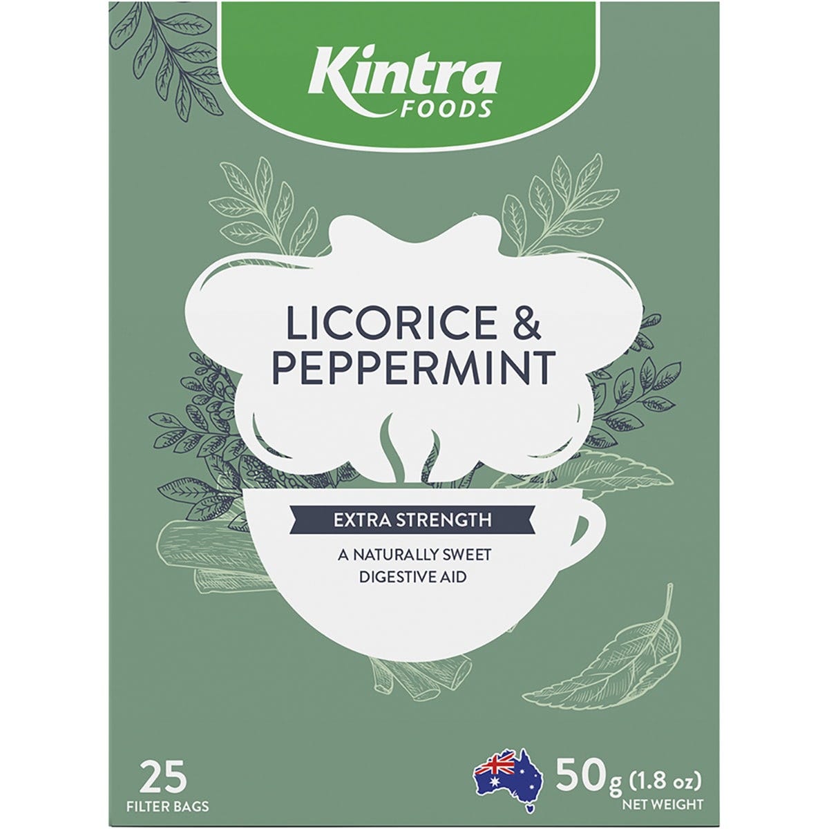 Kintra Foods Herbal Tea Bags Licorice & Peppermint Tea 25 Pack Payless 4 Organics