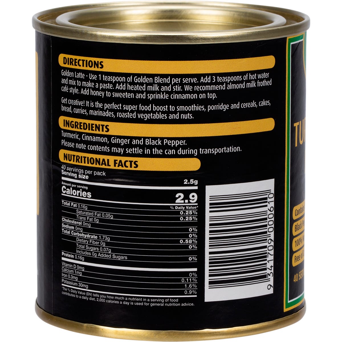 Kintra Foods Turmeric Golden Blend 100g Payless 4 Organics