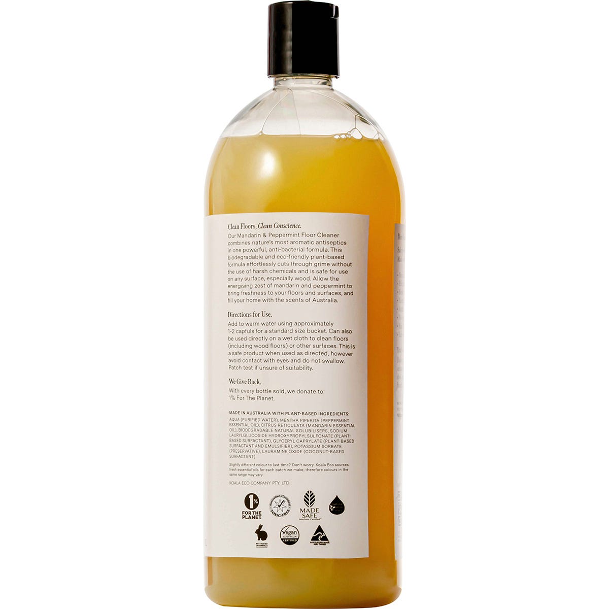 Koala Eco Floor Cleaner Mandarin & Peppermint(Refill) 1L Payless 4 Organics