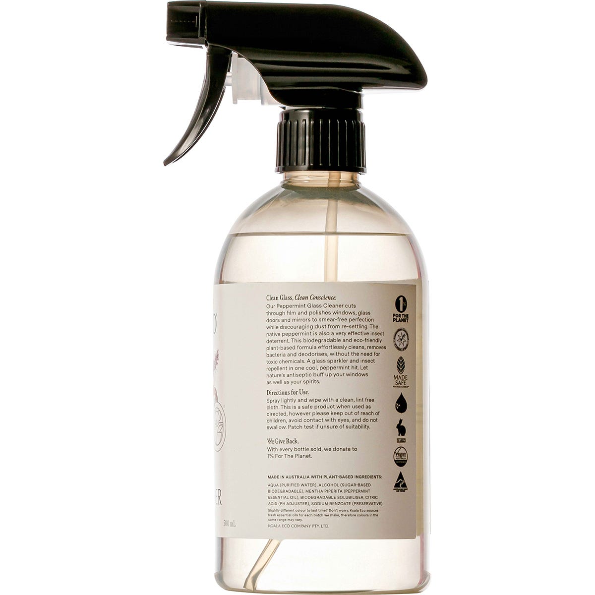 Koala Eco Glass Cleaner Peppermint 500ml Payless 4 Organics