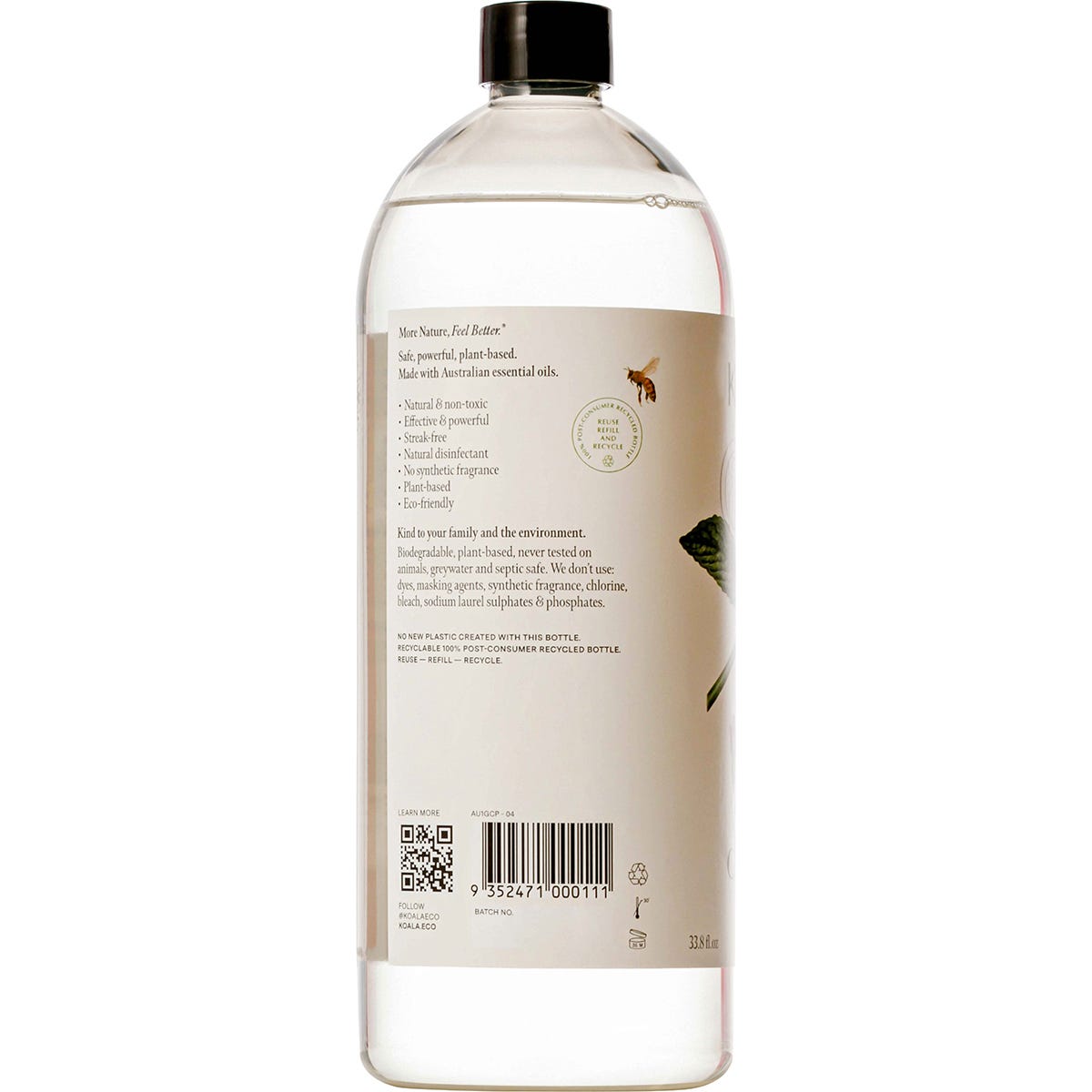 Koala Eco Glass Cleaner Peppermint(Refill) 1L Payless 4 Organics