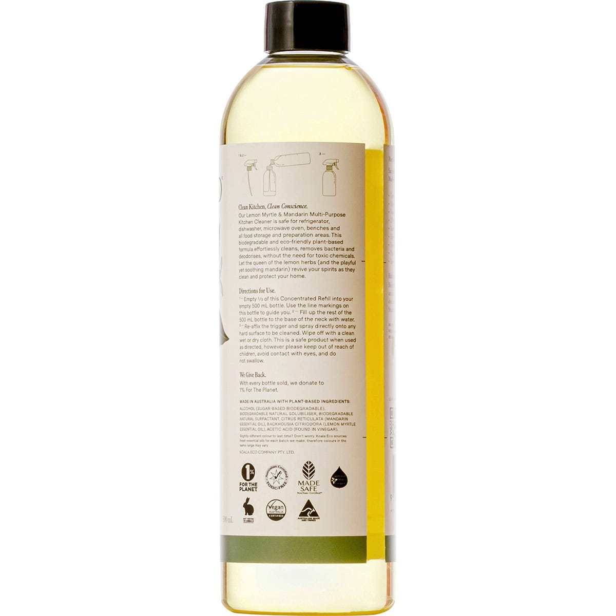 Koala Eco Multi-Purpose Kitchen Cleaner Mandarin Concentrated(Lemon Myrtle) 500ml Payless 4 Organics