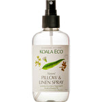 Koala Eco 250ml Pillow & Linen Spray bottle with eucalyptus, peppermint, and rosalina essential oils.